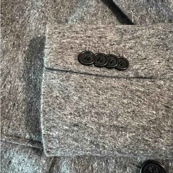 Ann Taylor Women's Wool Silk Blend Jacket in Gray w/Two Button Closure Size 10 - Picture 5 of 7